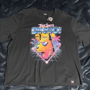 Viva la dirt league Black Graphic T-Shirt with Colorful Dingo Design 3xl